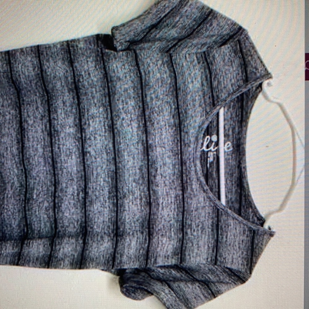 Striped ruched sides cuffed top